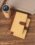 Bamboo Notebook Pen Vacuum Flask Set view 2
