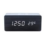 Led Wood Wireless Charging Clock view 2