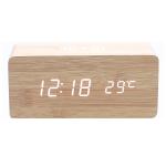 Led Wood Wireless Charging Clock view 3