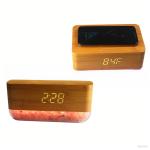 Himalaya Salt Desktop Wireless Charging Alarm Clock view 2