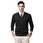 V-neck Solid Color Sweater view 3