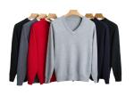 V-neck Solid Color Sweater view 1