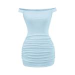 Off Shoulder Ruched Bodycon Mini Dress view 5