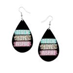 Wooden Teardrop Shape Earrings view 4