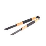 Stainless Steel Tongs With Wood Handle view 1