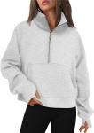 Oversized Halfzip Cropped Hoodie view 3