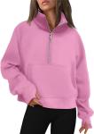 Oversized Halfzip Cropped Hoodie view 5
