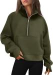 Oversized Halfzip Cropped Hoodie view 7