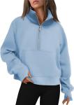 Oversized Halfzip Cropped Hoodie view 9