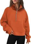 Oversized Halfzip Cropped Hoodie view 10