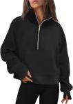 Oversized Halfzip Cropped Hoodie view 1