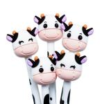 Plastic Pen With Cow Design view 2