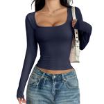 Square Neck Long Sleeve T-shirt For Women view 3