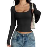 Square Neck Long Sleeve T-shirt For Women view 1