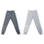 Snap-button Side-slit Casual Pants view 4