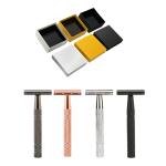 Premium Metal & Wood Shaving Razor And Beard Brush Set view 2