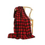 Red & Black Plaid Flannel Blanket view 3