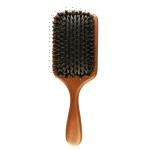 Cushion Hair Brush With Boar Bristles And Wooden Handle view 1