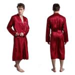 Satin Open Front Cardigan Bath Robe view 3