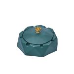 Crown Stainless Steel Ashtray With Lid view 2