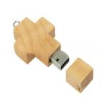 Maple Wood Cross Shaped Memory Stick Usb view 2