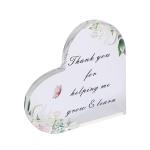 Custom Heart Shaped Acrylic Plaque view 2