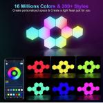 8 Pack Hexagon Wall Lights Rgb Panel view 3