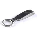 Titanium Alloy Ring Leather Keychain view 1