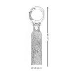Titanium Alloy Ring Leather Keychain view 3