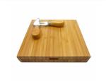 Bamboo Cheese Board & 4 Piece Utensil Set view 1