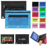 3-ring Pen Pencil Pouch With Clear Window view 2