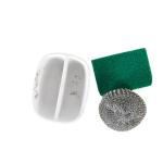 White Resin Sponge Holder For Kitchen Sin view 2