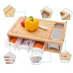 Bamboo Cutting Board With Containers view 2