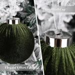 Christmas Ornament Velvet Balls Set view 2