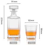 Decanter With 2 Glasses - Wood Box view 2