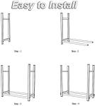 2ft Outdoor Firewood Rack Holder view 3