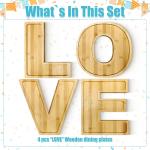 4pcs Wooden Love Charcuterie Board Letter view 1