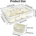 Divided Serving Tray With Lid And Handle view 2