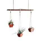 Leather Flower Pot With Hanging Rope view 1