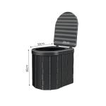 Portable Folding Toilet With Lid view 2