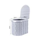 Portable Folding Toilet With Lid view 3