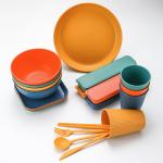 Wheat Straw Dinnerware Sets For 4 36pcs view 1
