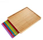 Wood Cutting Board Set With 6 Color-coded view 1