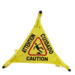 Foldable Yellow Safety Caution Cone view 1