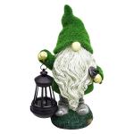 Solar Garden Gnomes Statue With Lantern view 1