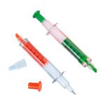 Syringe-shaped Double-ended Pen (highlighter & Ballpoint) view 2
