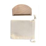 Wooden Cashmere Comb With Drawstring Pouch - For Cleaning view 1