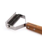 Dog & Cat Detangler Comb - Natural Wood Handle view 3