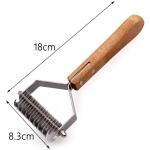 Dog & Cat Detangler Comb - Natural Wood Handle view 2