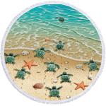 Round Microfiber Beach Towel view 3